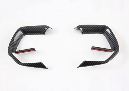 Refit for Hyundai for Tucson 2022 2023 Carbon Fiber Steering Wheel Button Frame Trim