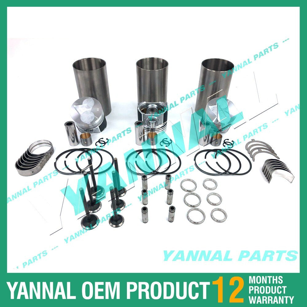 new D1463 Reconstruction and Overhaul Kit with Gaskets, Bearings, and Valve Train for Kubota