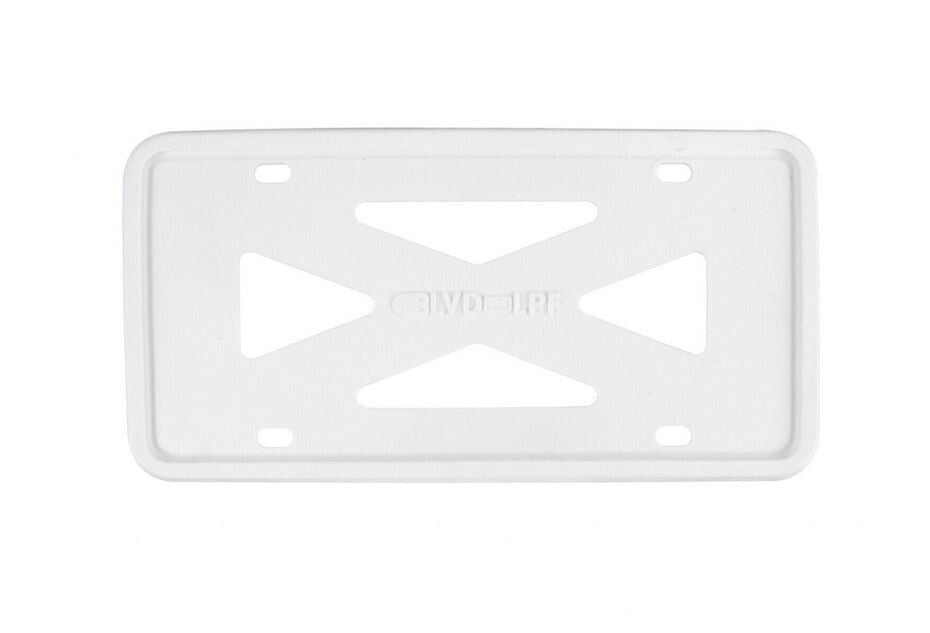 1 piece of white silicone car license plate frame cover cap for trunk suitable for GMC