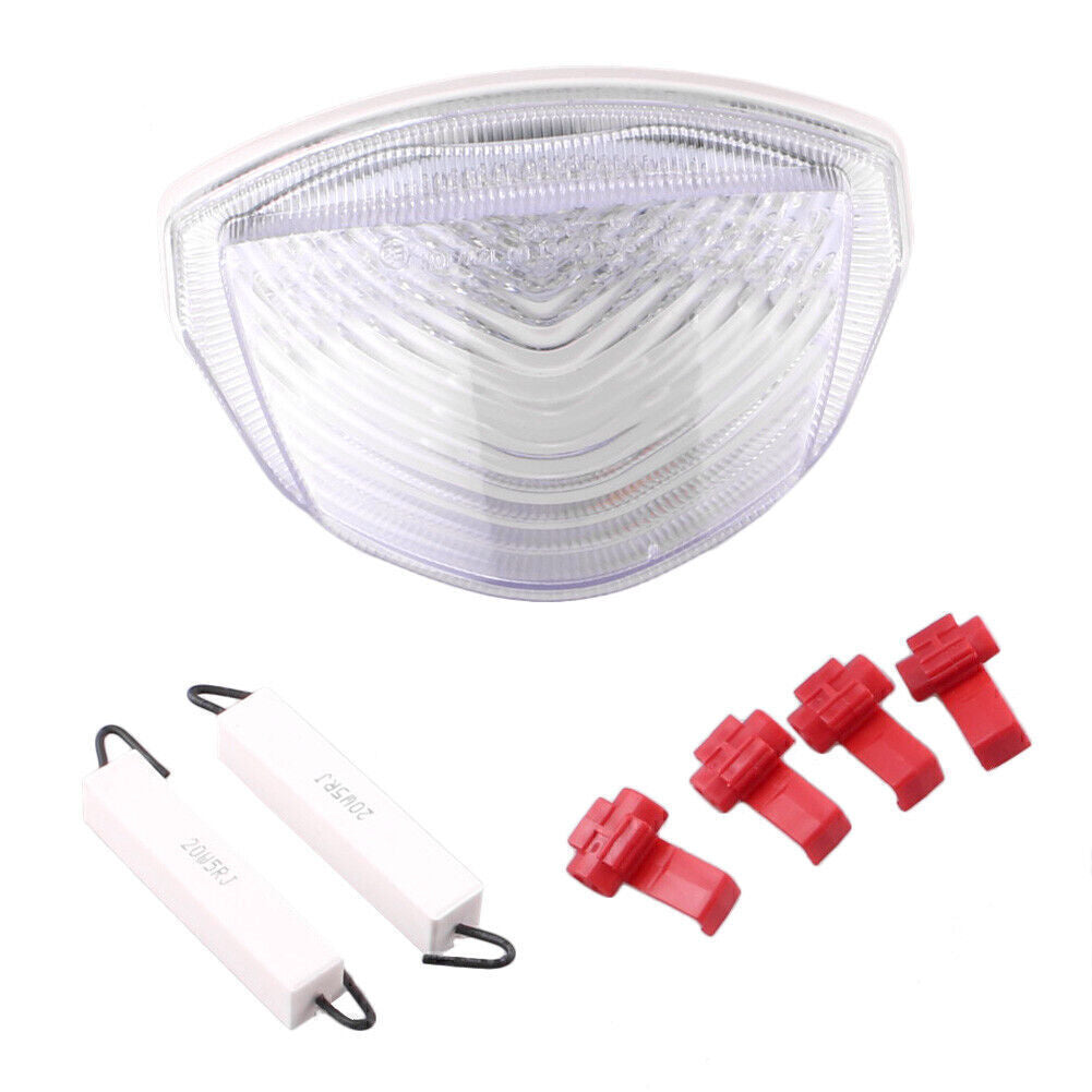 For 2007-2008 for Suzuki GSXR1000 Clear Integrated LED Turn Signals Tail Light