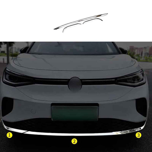 for Volkswagen ID.4 2021-23 Silver Titanium Protector Strip Front Bumper Bottom