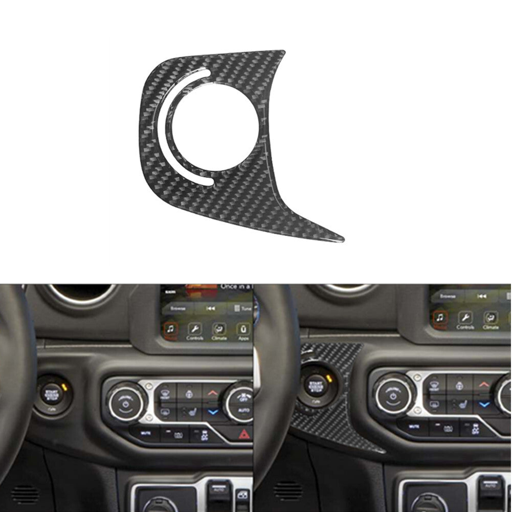 Carbon Fiber Ignition Control Cover for Jeep for Wrangler JL 2018+ Gladiator 2020+