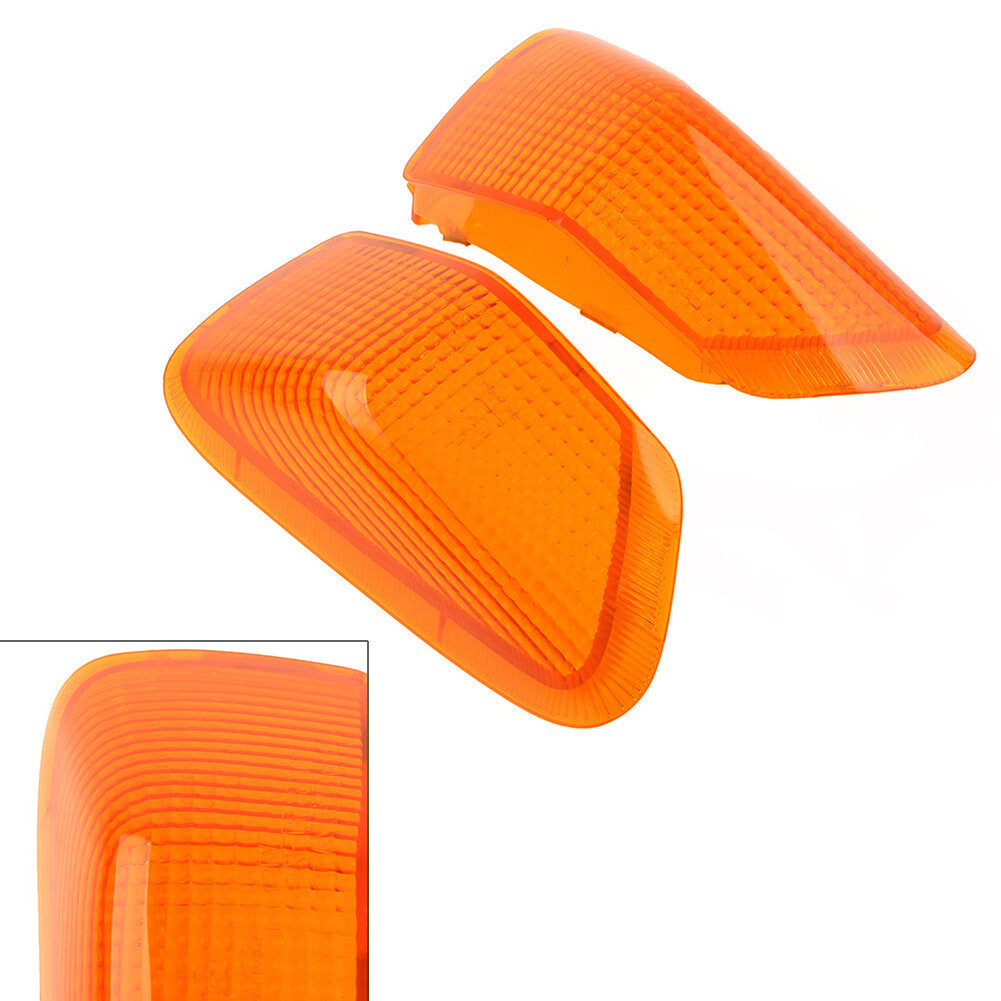 for KAWASAKI ZZR400 600 90-92 Front Turn Signals Indicator Light Lamp Lens Amber