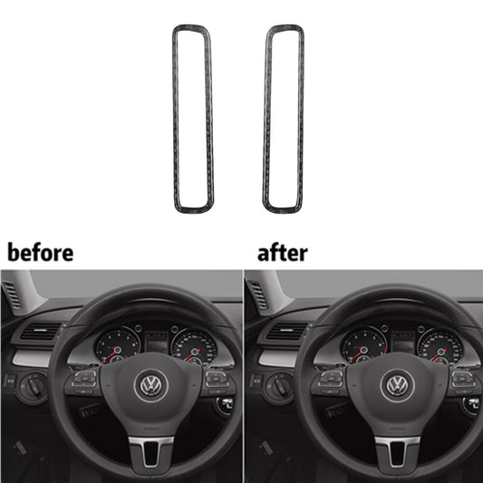 2x Carbon Fiber Interior A Pillar Air Vent Outlet Cover for VW for Passat 2006-2010