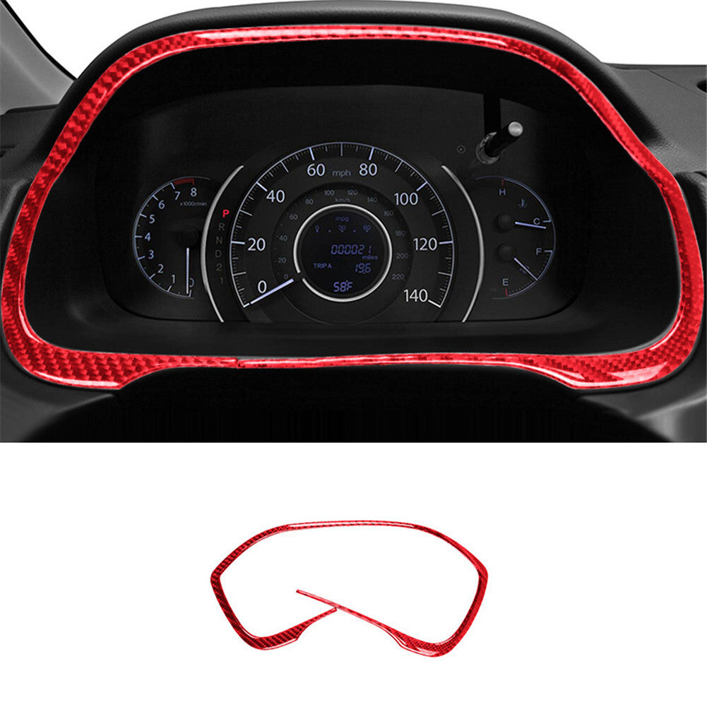 Red Carbon Fiber Instrument Panel Border Cover Trim for Honda CRV CR-V 2012-2016