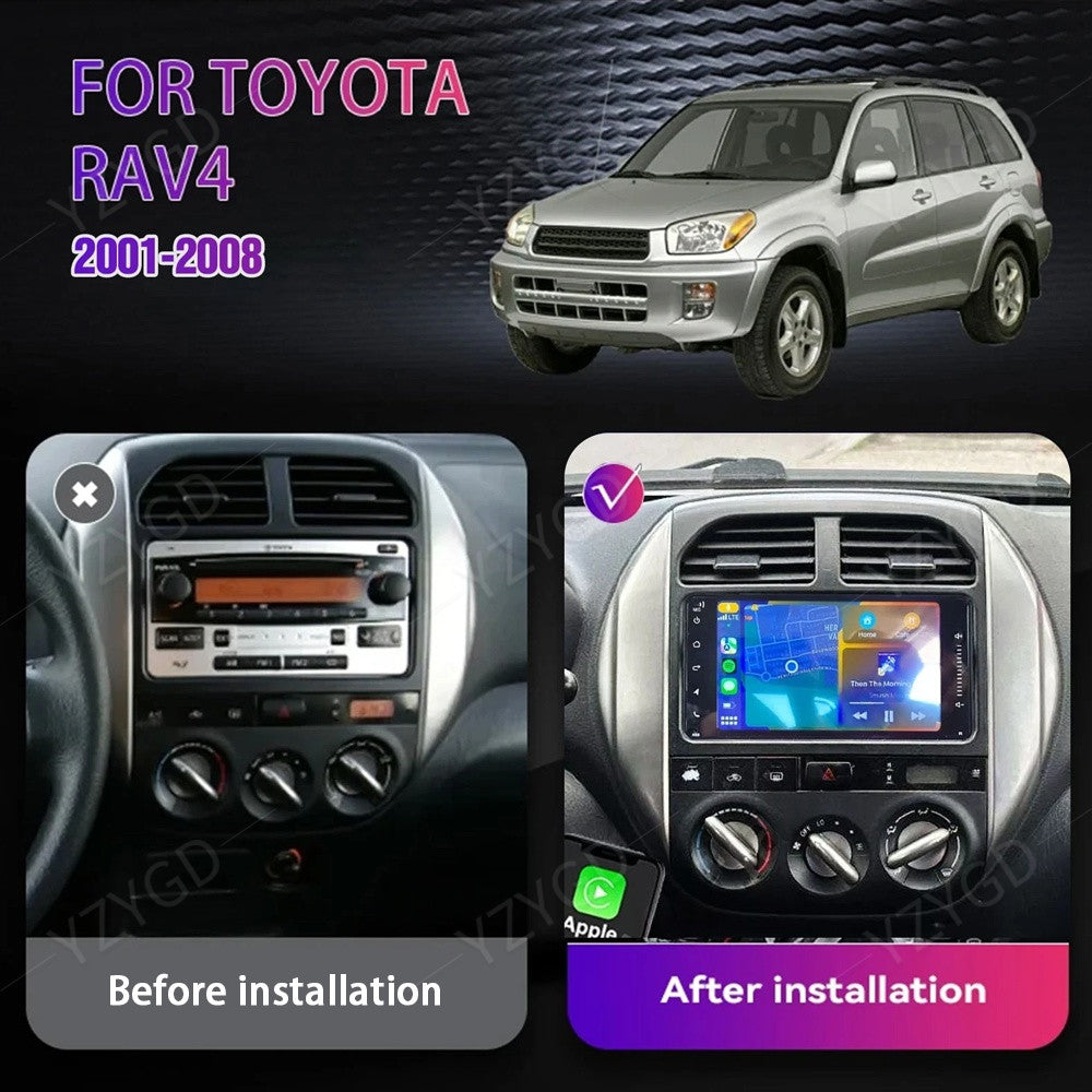 Android 14 Carplay for Toyota RAV4 2001-2008 7 Car Stereo Radio GPS Navi WIFI