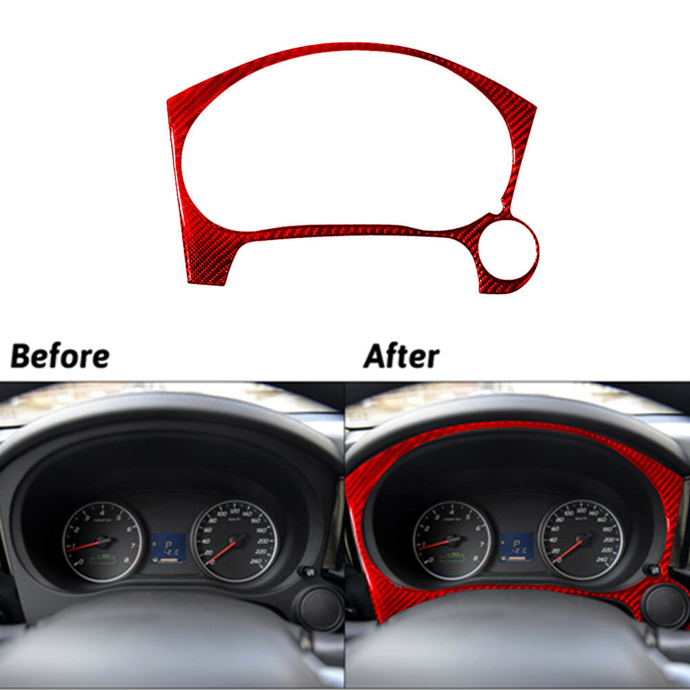 Red Carbon Fiber Speedometer Frame Cover Trim for Mitsubishi Outlander 2014-16