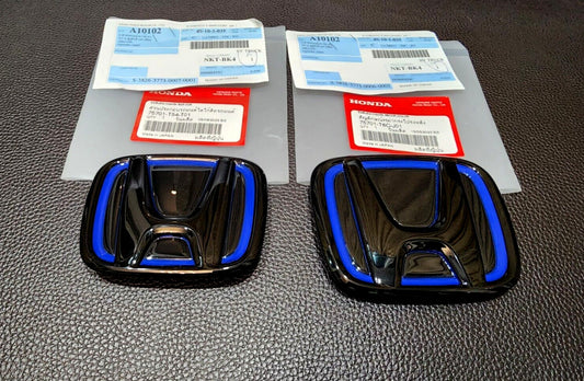 2-Pack H FE e:HEV Black Gloss Embroidered Badge for Honda for Civic FE 2021-23