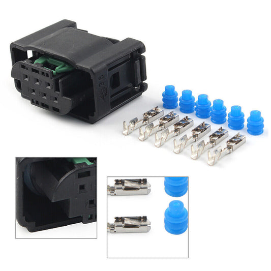 1 Connector w 6 Pins and 6 Seals Kit for Electronic Throttle Body Plastic