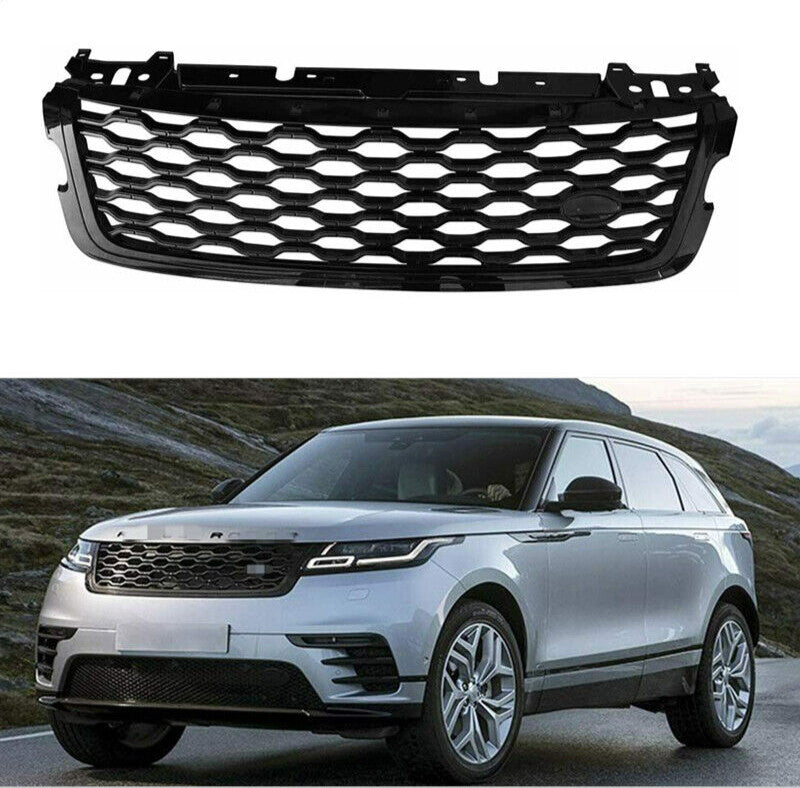 For LR for Range Rover Velar 2018-21 Black Front Upper Grille Mesh Vent Grill Cover