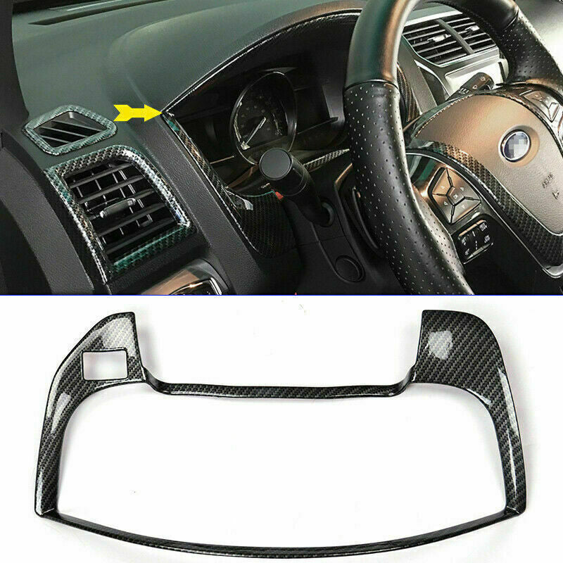 for Ford Explorer 2016-2019 Carbon Fiber ABS Instrument Dash Frame Cover Trim 1P