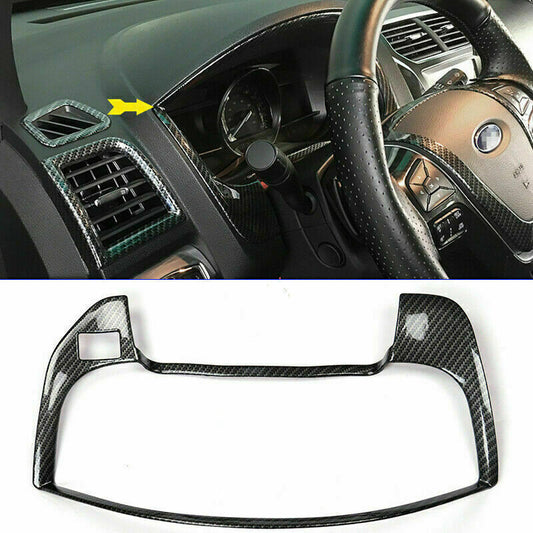 for Ford Explorer 2016-2019 Carbon Fiber ABS Instrument Dash Frame Cover Trim 1P