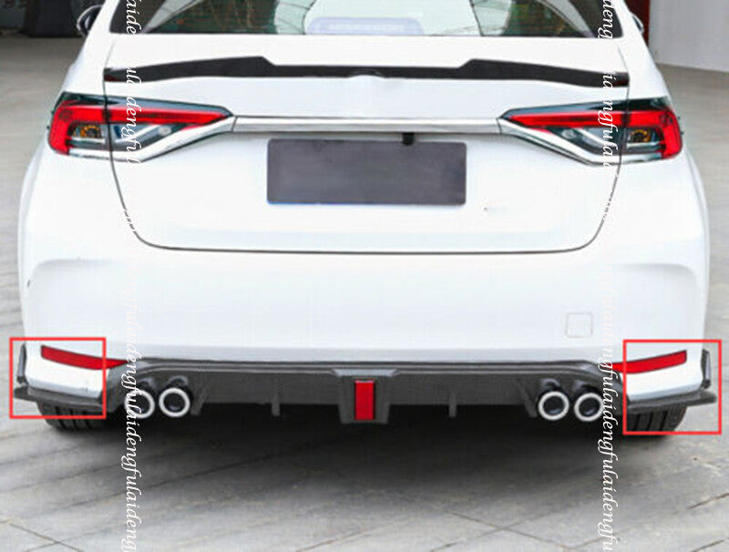 for Toyota for Corolla Sedan 19-22 Carbon Fiber Rear Bumpers Lip Side Skirt Splitter
