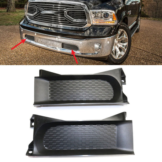 Suitable for 2013-2018 for Ram 1500 1 Dual front bumper trim fog light covers ABS left and right
