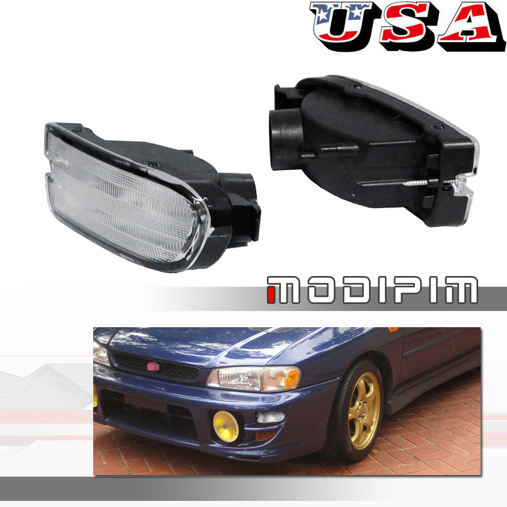 Transparent front corner side parking lights 2-piece set for 1999, 2000, and 2001 for Subaru Impreza