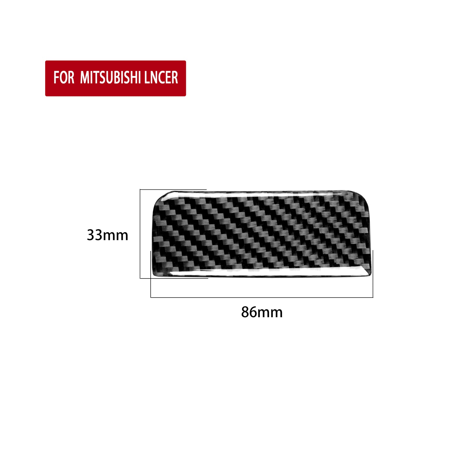 Carbon Fiber for Co -pilot Storage Box Panel Cover Trim for Mitsubishi Lancer 2008-15
