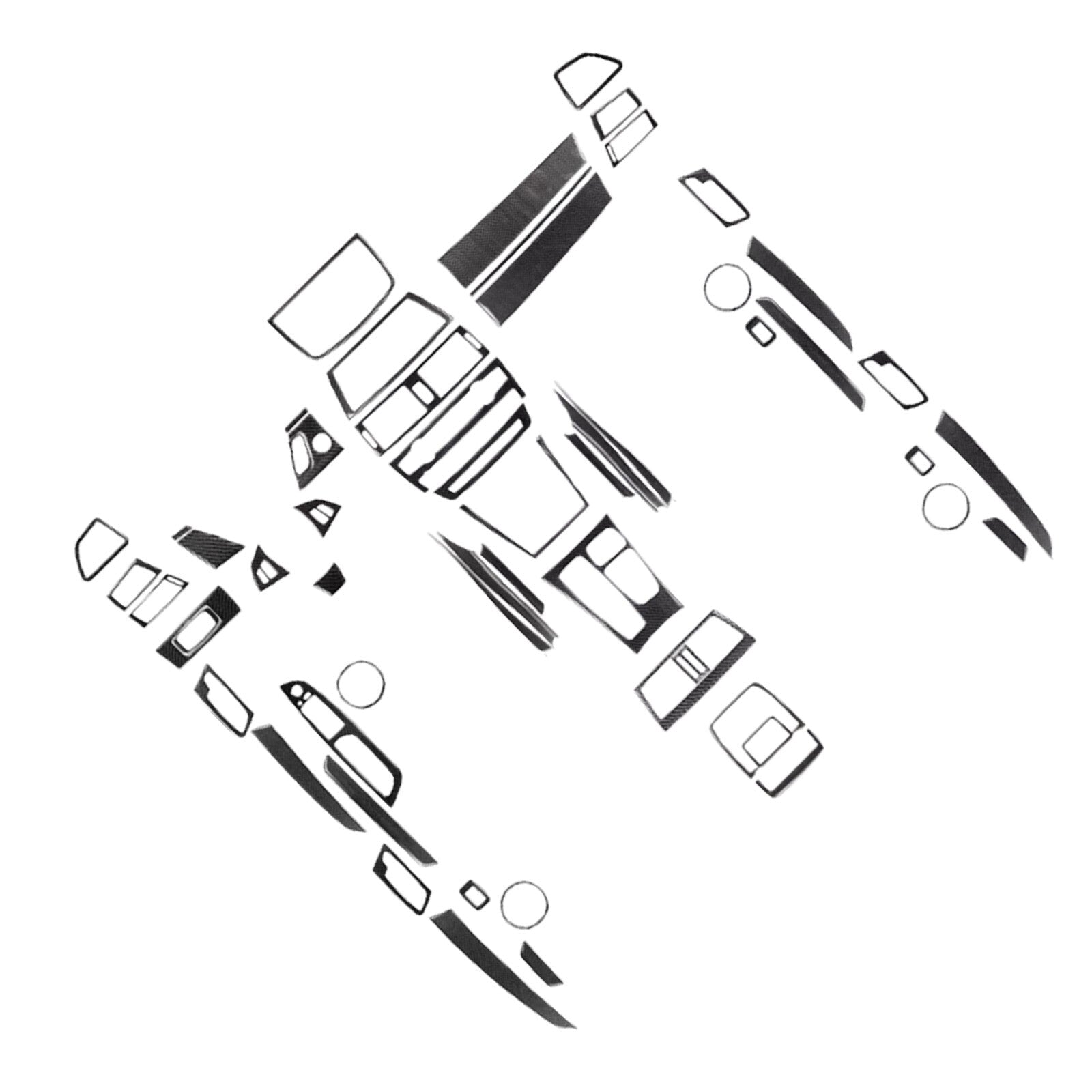 70-piece carbon fiber kit with full interior protective cover for 2007-2013 for BMW X5 E70 X6 E71