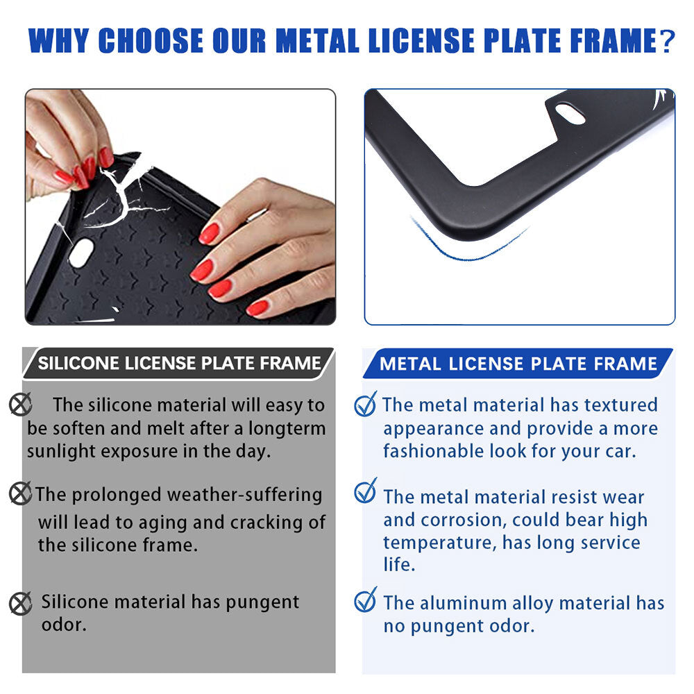 2x  for ford  Accessories Snow Mountain & Sun Raised License Plate Frame Covers