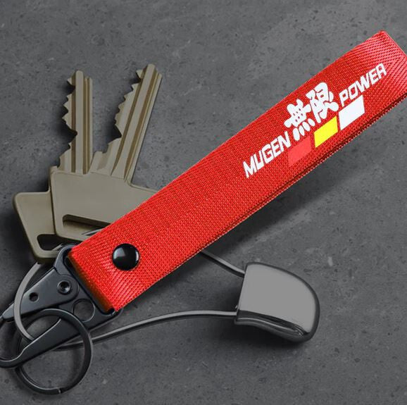 Car key fob metal key ring badge lanyard red for Acura for Subaru Mugen