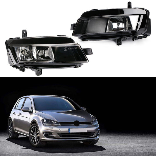Two front fog light covers with bulbs suitable for 2012-2016 for Volkswagen for Golf 7 MK7 models.