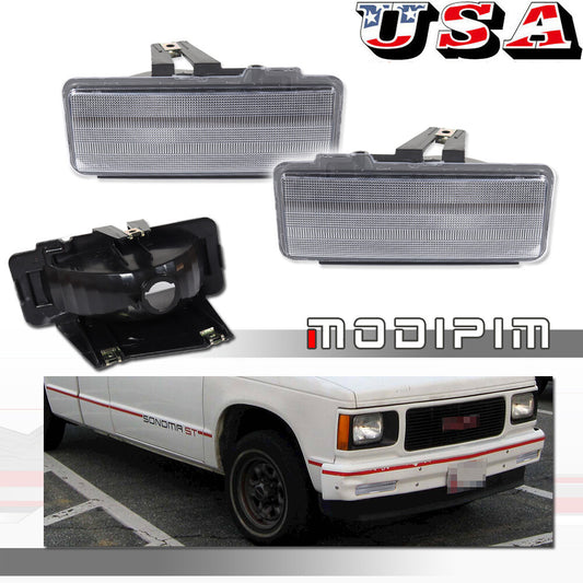 A pair of transparent turn signals suitable for 1994-1997 for Chevrolet S10 Blazer | for GMC Sonoma Jimmy