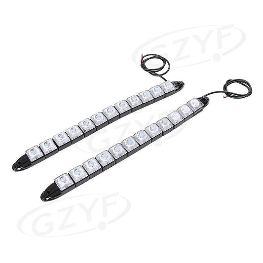 2x 12 LED 12W Flexible DRL Daytime Running Driving Light Fog Lamp White