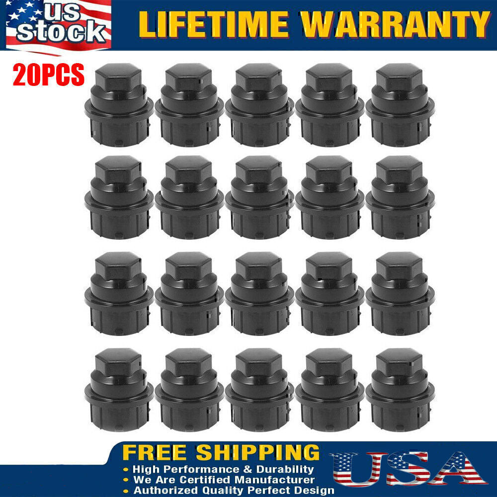 NEW 20PCS Black Plastic Wheel Lug Nut Caps Replace Kits For GM 9593028 9593228!