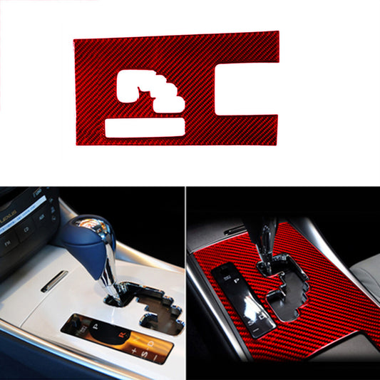 for Lexus IS250 300 350 2006-2012 Red Carbon Fiber Gear Shift Box Panel Trim