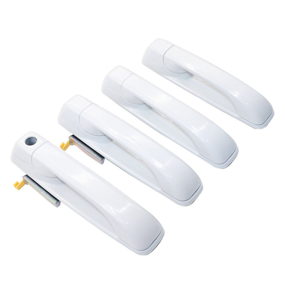 4x Car Bright White for Dodge for Ram 1500,2500,3500 Painted Door Handles 1GH21GW7AF