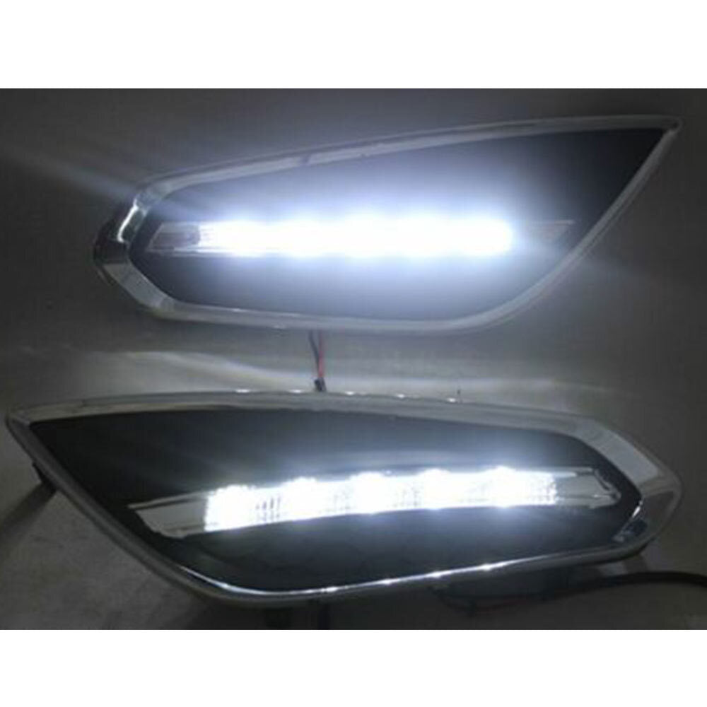 Pair for Volvo S60 T5 09-13 New Left+Right Fog Lamp Front Daytime Running Lights