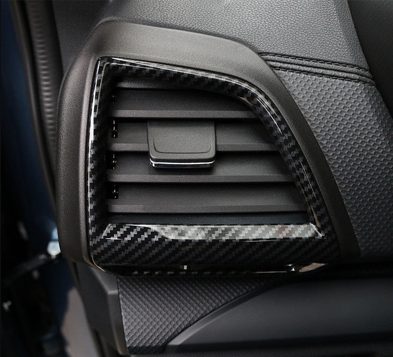 Dashboard vent cover trim carbon fiber exterior 2X for Subaru Forester 2019-2021