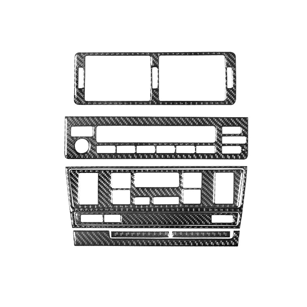 8Pcs Center Console Radio Button Carbon Fiber Sticker for BMW M5 E39 1998-2003