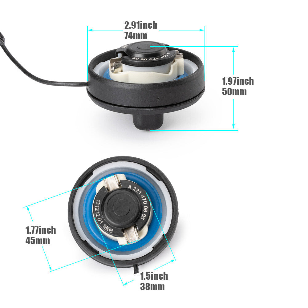 Fuel tank gas filler cap suitable for Mercedes-Benz C-Class, CL-Class, CLS-Class, EG-Class, GLK-Class, S-Class, SLK-Class 227700605