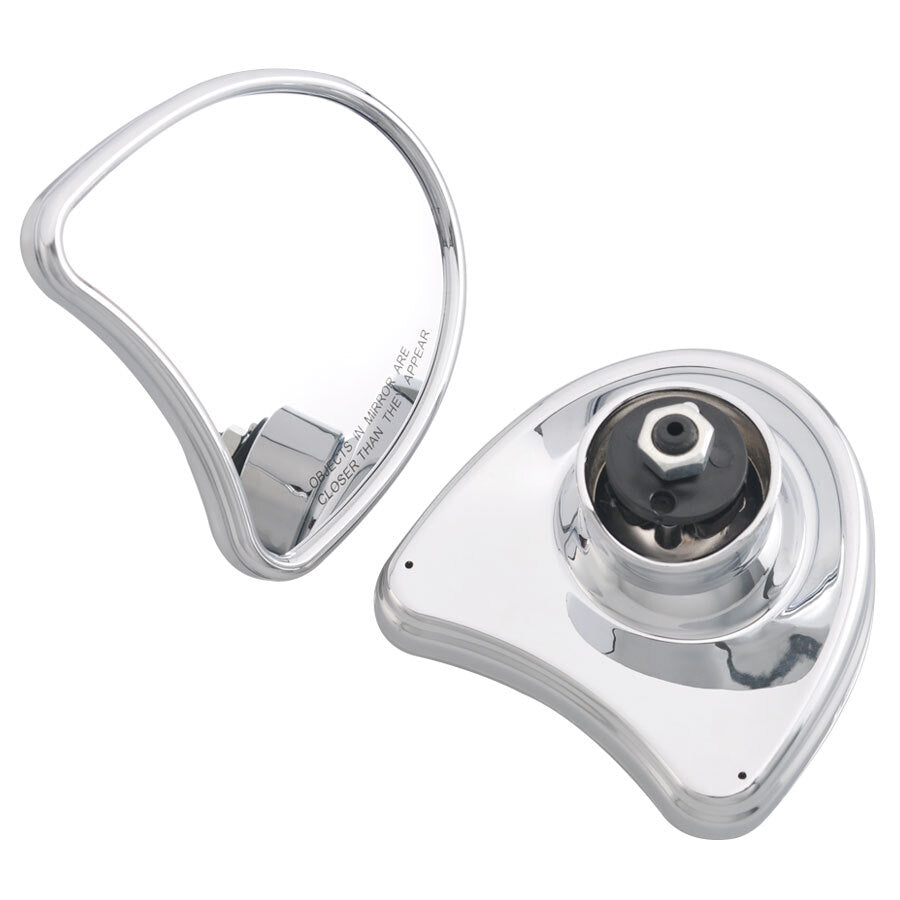 Chrome Batwing Inner Fairing Mount Rear Mirrors for Harley Davidson FLHTCU 14-UP