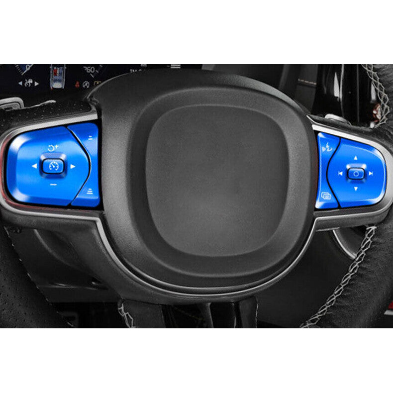 for Volvo S90 2017-2022 Blue Inner Front Steering Wheel Button Switch Cover Trim