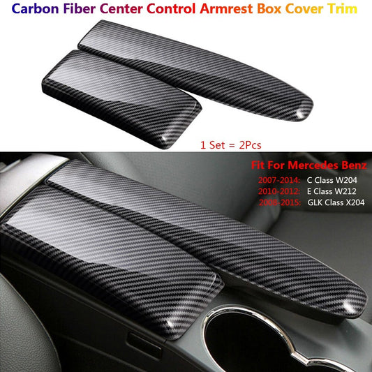 Carbon Fiber for Mercedes-Benz GLK W204 W212 X204 Console Armrest Box Cover Trim