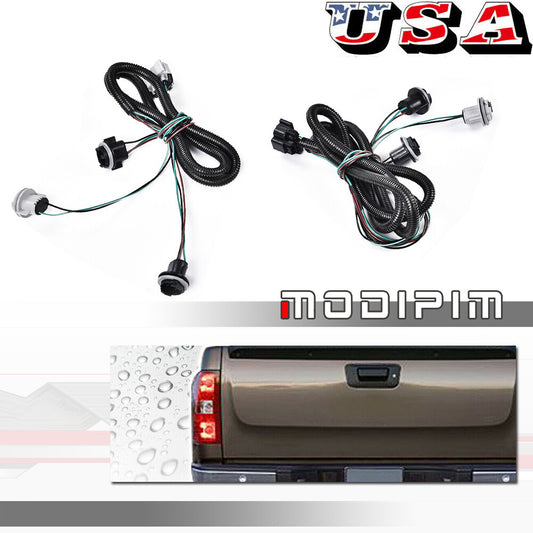 1 pair of taillight wiring harnesses LH right hand for Chevrolet Silverado for GMC for Sierra pickup trucks