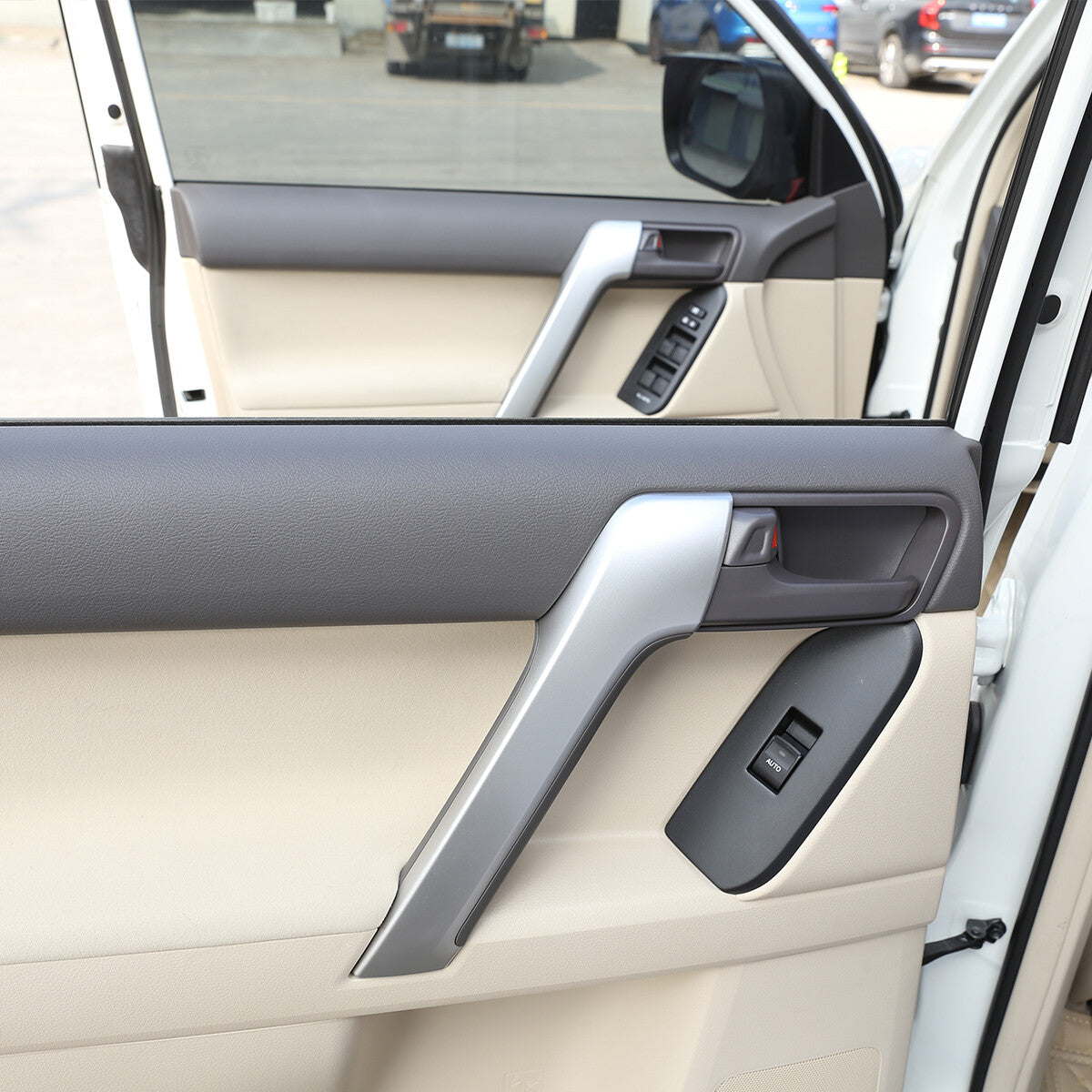 Silver ABS exterior door handles for Tacoma 2016-2022