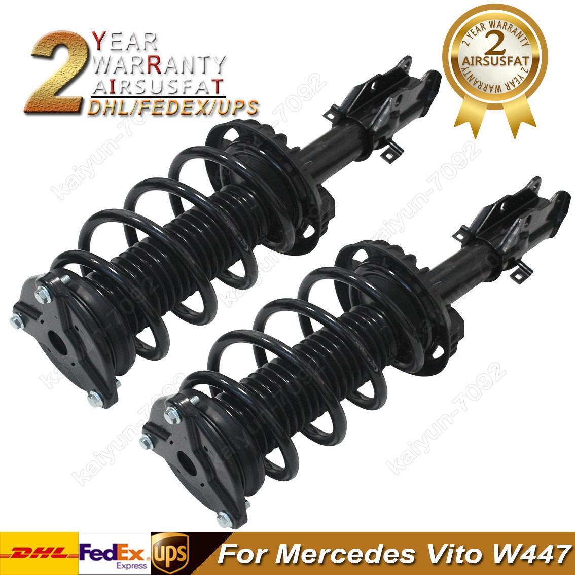 Pair Front Left Right Shock Absorber Assemblys W/o ADS for Mercedes Benz W447