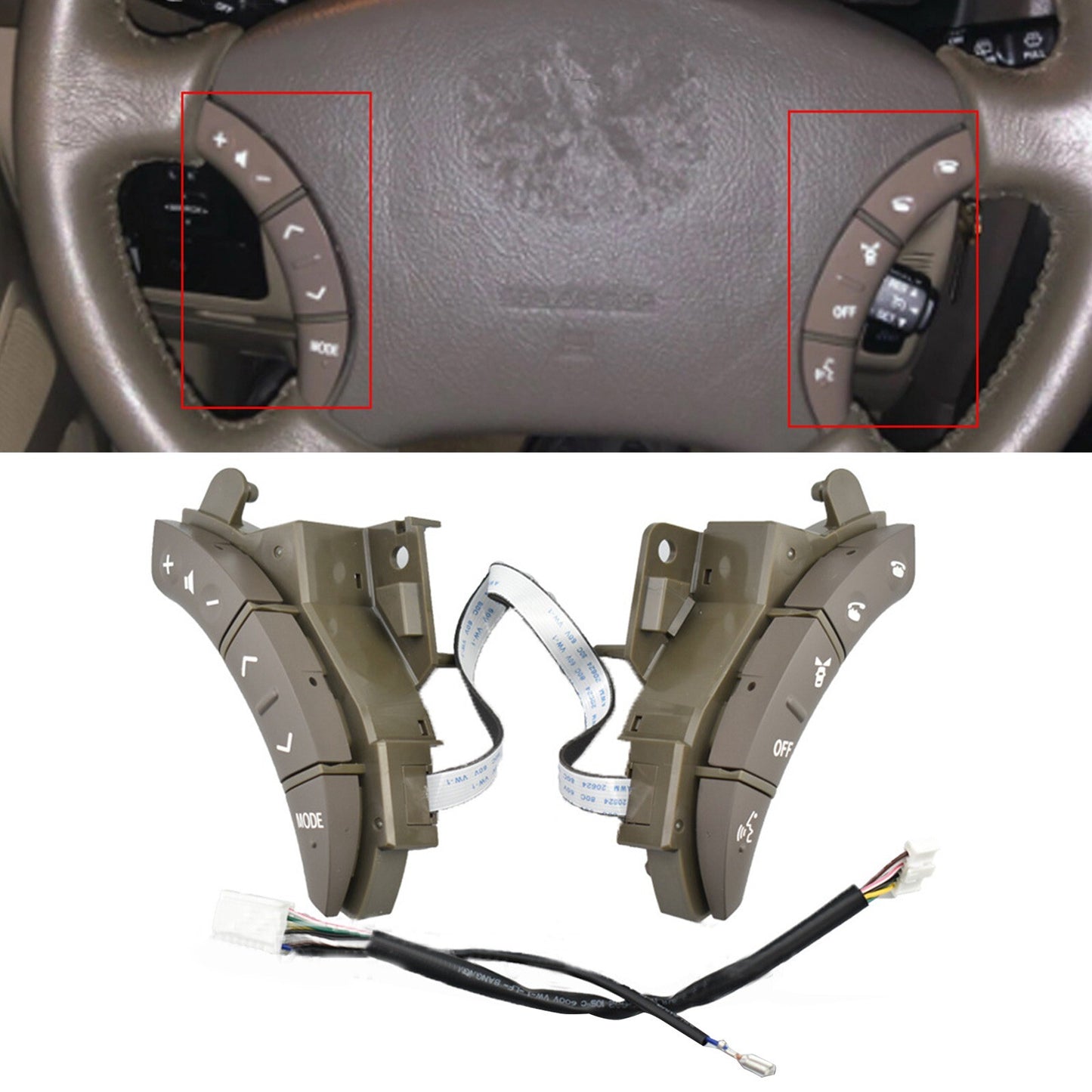 Brown Steering Wheel Switch fit for Toyota Highlander for Land Cruiser for Lexus GX470 AT