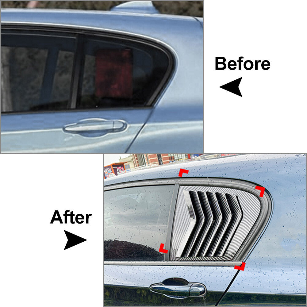 Rear Window Side Vent Shutter Louver Cover Trim for BMW 1 Series F20 118i 120i