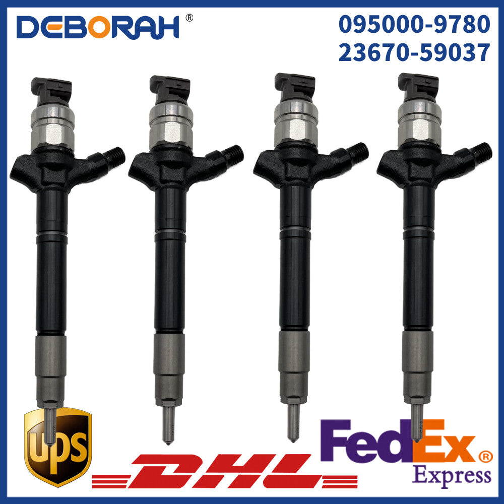4PCS 095000-9780 23670-59037 Diesel Injector 23670-59036 23670-59035 for TOYOTA