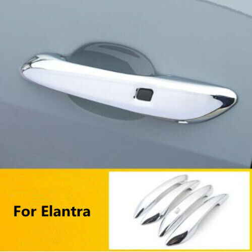 Chrome 4Pcs Exterior Door Handle Cover Trim Fit for Hyundai for Elantra 2021 2022