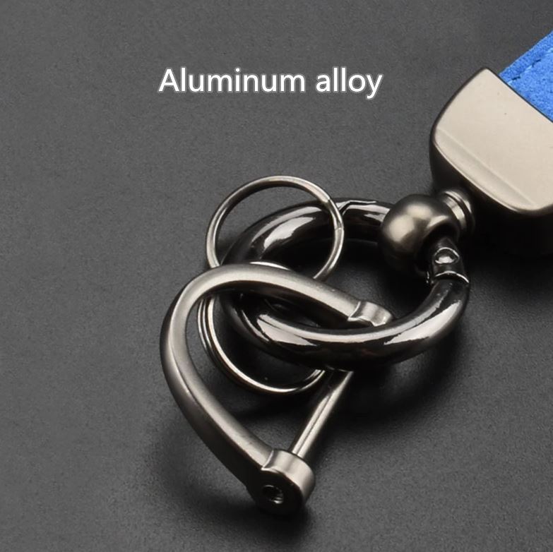 Black suede horsehair keychain/key ring for Audi for A6