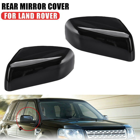 2Pcs Left Right Side Mirror Cover Cap fit for Land Rover LR2 LR4 2010-2014 AT