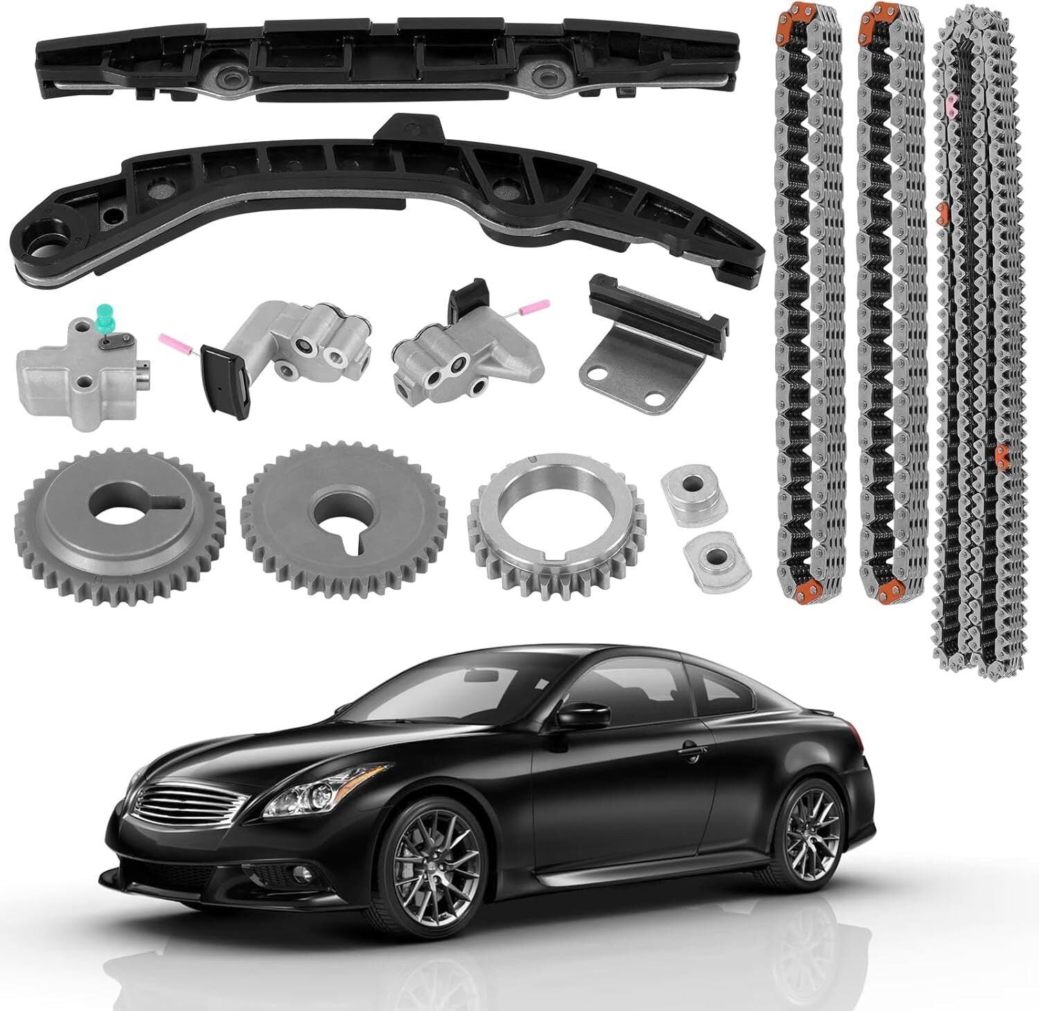 Timing Chain Kit Fit for Infiniti for Nissan 370Z QX70 G37 M37 Q60 V36 VQ37VHR 3.7L