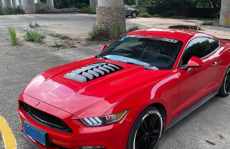 GT500 Gloss Black Engine Hood Fender Air Outlet Frame for Ford for Mustang 2015-2022
