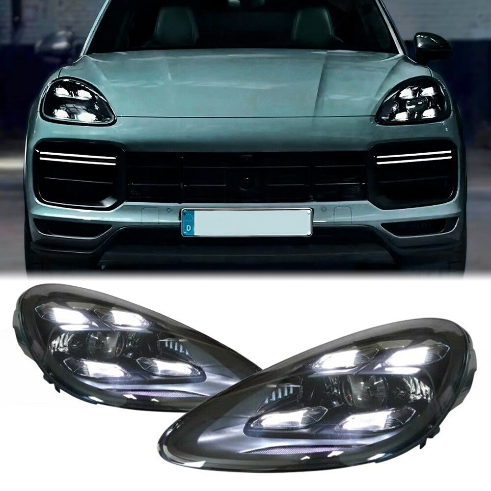 2Pcs Matrix LED Laser DRL Headlight Assembly for Porsche for Cayenne 958 2011-2014