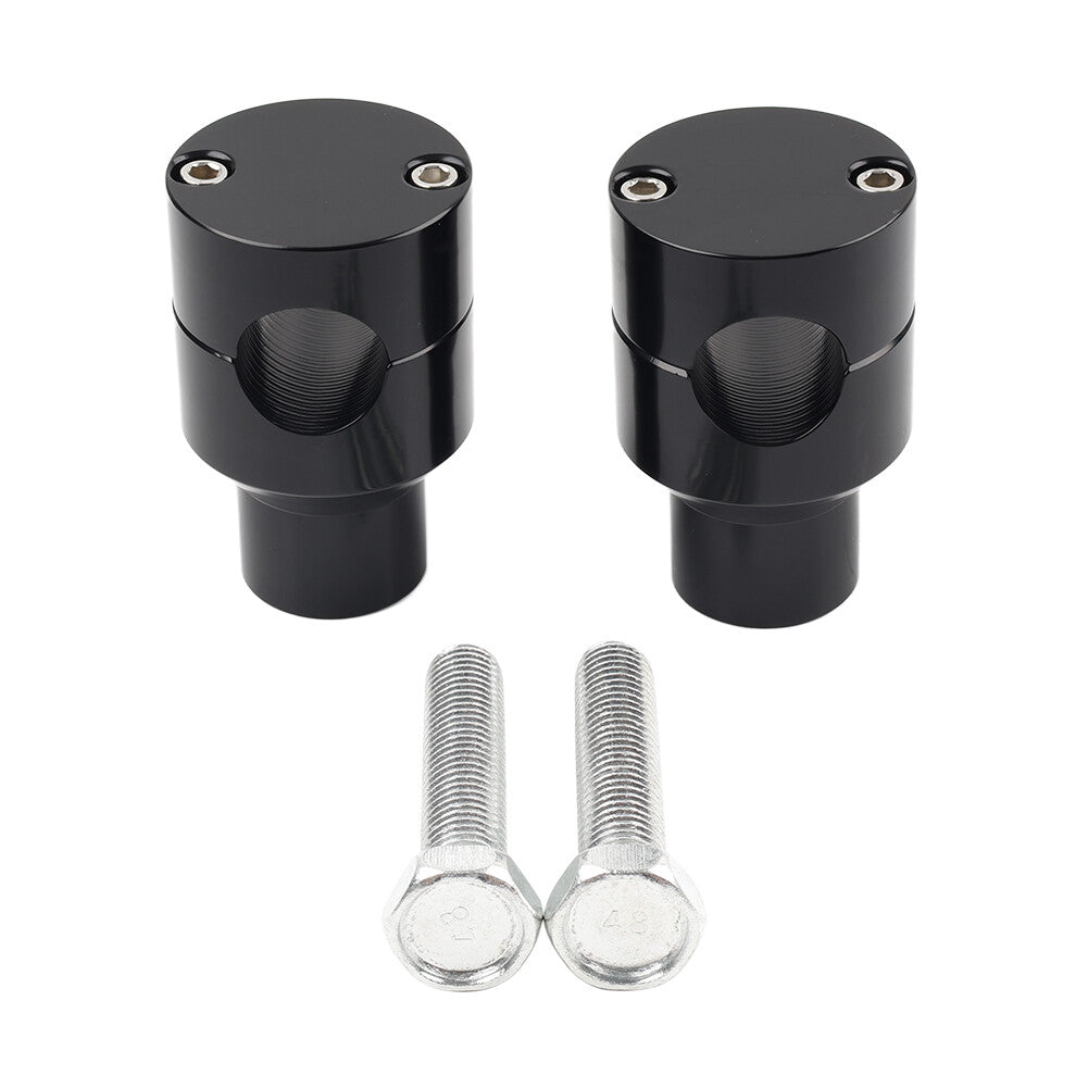 7/8 22mm Handlebar Riser Clamp Mount Kit Black for Harley for Honda