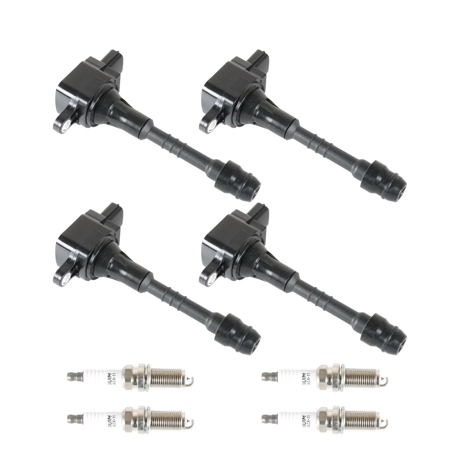4X Ignition Coils + Iridium Spark Plug For 2002-2006 for Nissan Sentra L4 1.8L UF351